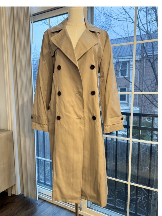 Jenni Kayne Classic Trench Coat in Light Tan Size Large - Picture 5 of 8